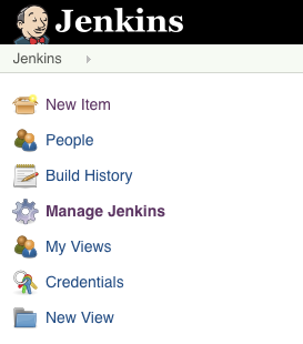 menu do jenkins