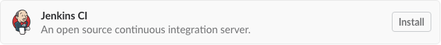 Slack Install Jenkins button